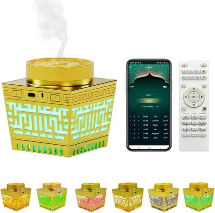 3-in-1 Luxury Electric Incense Burner with Quran Speaker & Azan Clock