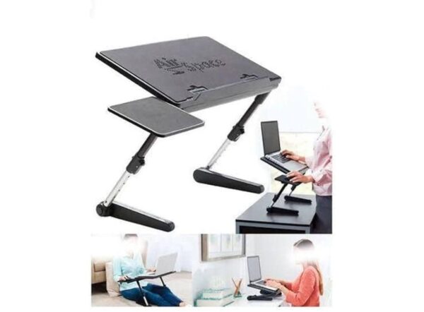 Laptop Table with Side Mouse Pad – Comfortable & Practical for Work and Study