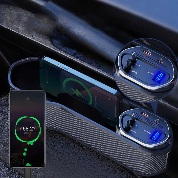 Smart Car Organizer with Wireless Charging – Perfect Storage & Fast Charging on the Go