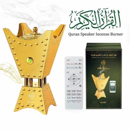 Electric Incense Burner with Quran Speaker, Remote Control