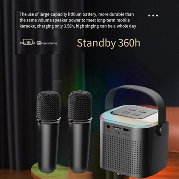 Portable Wireless Speaker with Dual Microphones