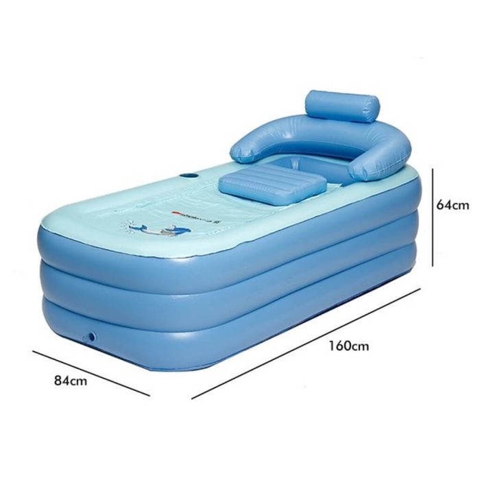 Portable Inflatable Bathtub for Adults – 160 cm Comfort Spa Anywhere