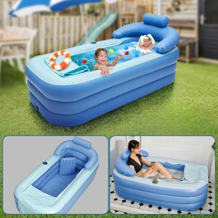 Portable Inflatable Bathtub for Adults – 160 cm Comfort Spa Anywhere