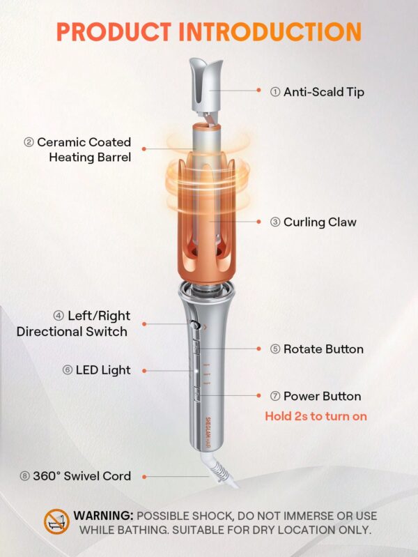 SHEGLAM It-Curl Automatic Hair Curler – Effortless, Salon-Style Waves