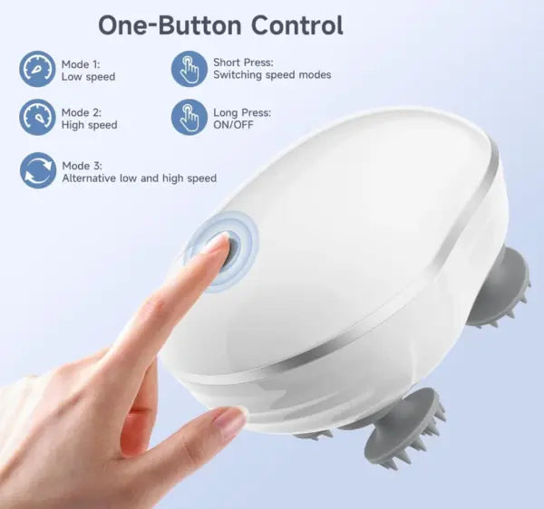 Electric Scalp Massager – Rechargeable & Waterproof for Deep Relaxation and Improved Circulation