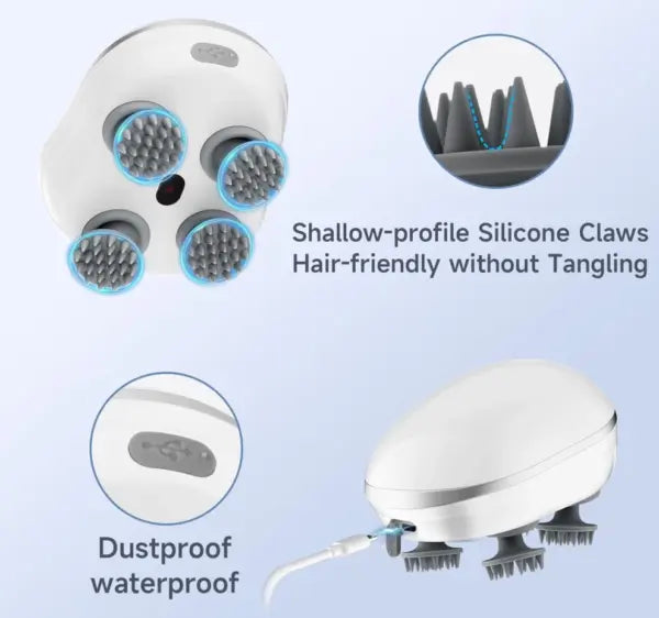 Electric Scalp Massager – Rechargeable & Waterproof for Deep Relaxation and Improved Circulation