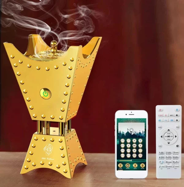 Electric Incense Burner with Quran Speaker, Remote Control