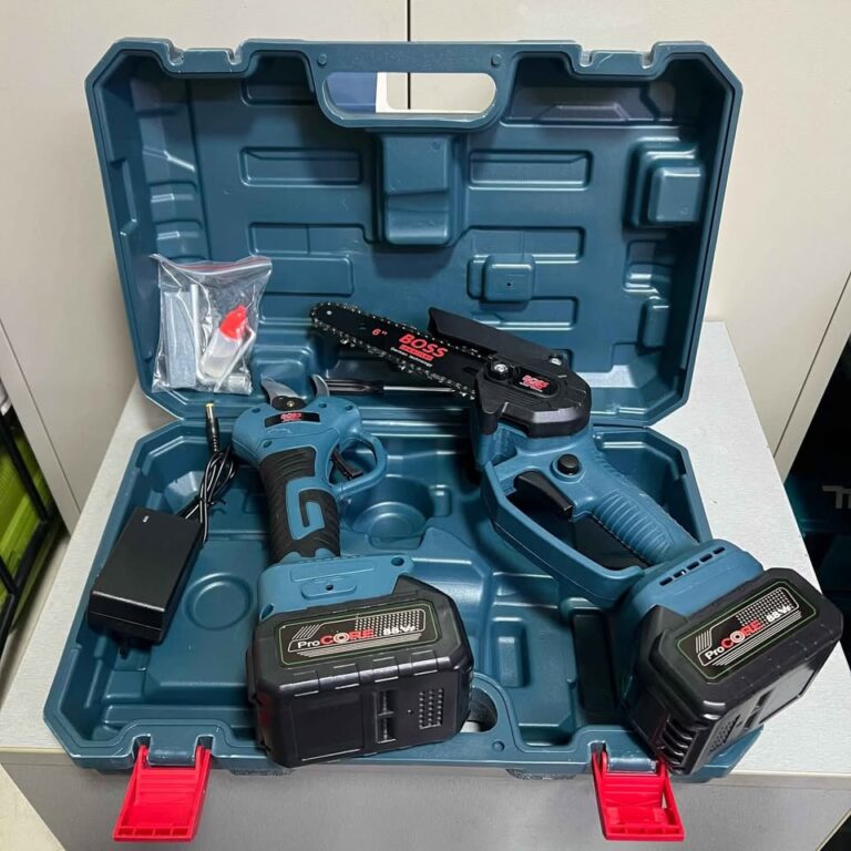 Boss Tree Pruning Kit: Chainsaw + Pruning Shears with 2 Rechargeable Batteries