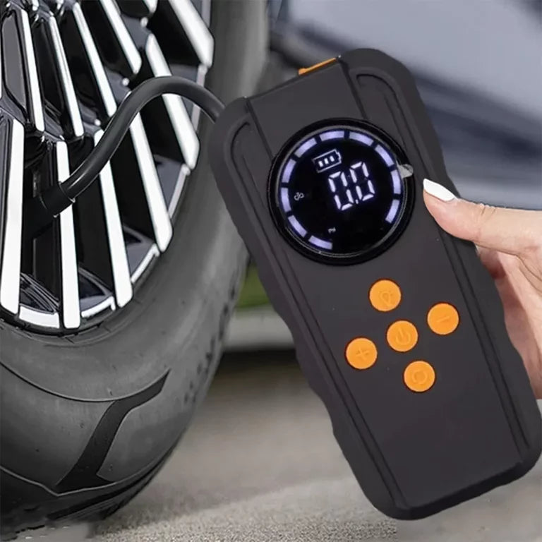 Car Jump Starter with Built-in Tire Inflator and 10000mAh Power Bank