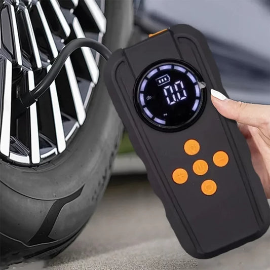 Car Jump Starter with Built-in Tire Inflator and 10000mAh Power Bank
