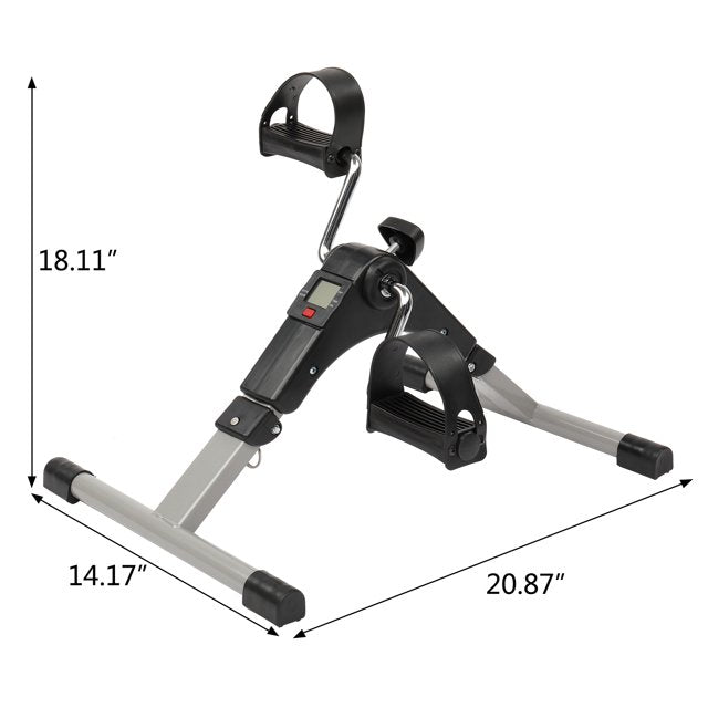 Foldable Home Workout Machine with LCD Screen & Comfortable Pedals
