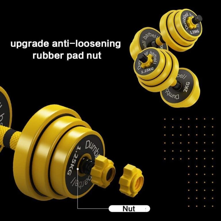 20 KG Adjustable Dumbbell & Barbell Set – Home & Gym Strength Training Kit