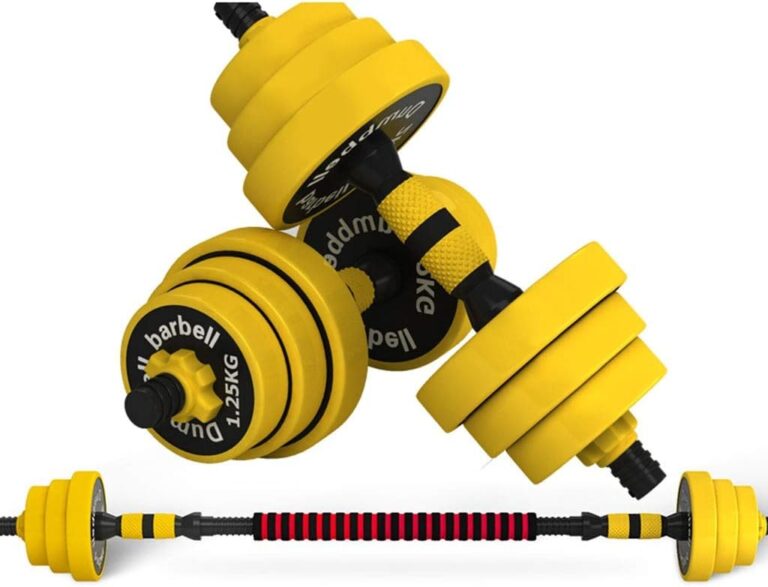 20 KG Adjustable Dumbbell & Barbell Set – Home & Gym Strength Training Kit