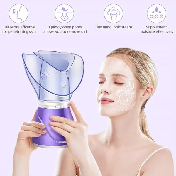 Electric Facial Steamer – Deep Cleansing & Hydrating Skin Care Device