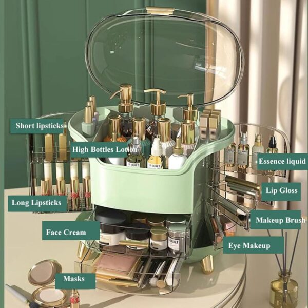 Makeup Organizer – Elegant Cosmetic Storage Box to Keep Your Beauty Essentials Neat & Accessible