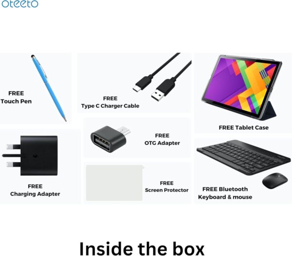 Otteeto Tab 11 Pro Tablet – 10.1” Display | 512GB Storage + 8GB RAM