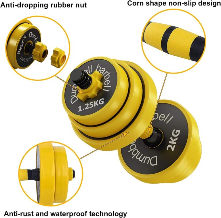 20 KG Adjustable Dumbbell & Barbell Set – Home & Gym Strength Training Kit