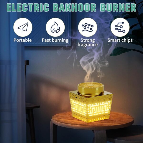 3-in-1 Luxury Electric Incense Burner with Quran Speaker & Azan Clock