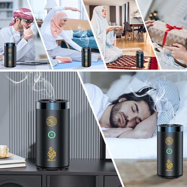Original Electronic Incense Burner with MP3 Speaker – Includes Full Quran Recitation