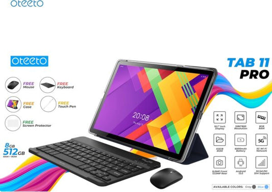 Otteeto Tab 11 Pro Tablet – 10.1” Display | 512GB Storage + 8GB RAM