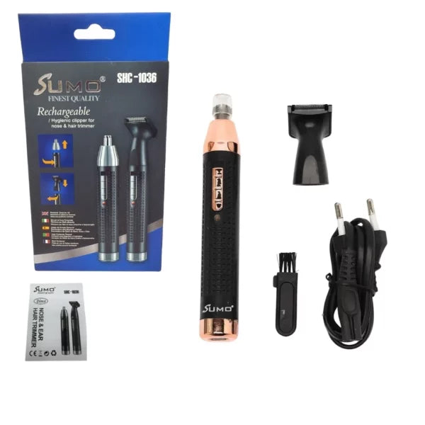 SUMO Dual-Head Trimmer – Precision Nose Hair & Detail Shaver for Professional Grooming