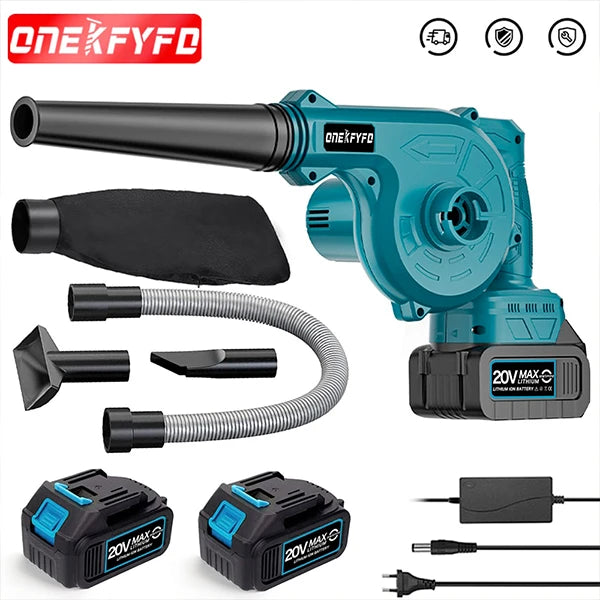 Cordless Electric Air Blower for Dust & Dirt Removal with 2 Rechargeable Lithium Batteries