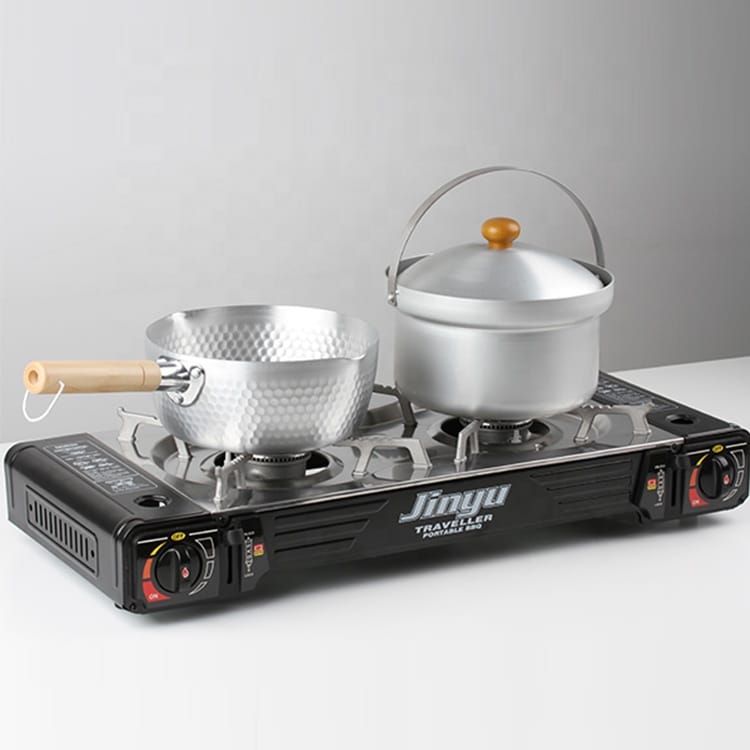 Portable Double-Burner Camping Stove – Fast & Safe Outdoor Cooking Anywhere