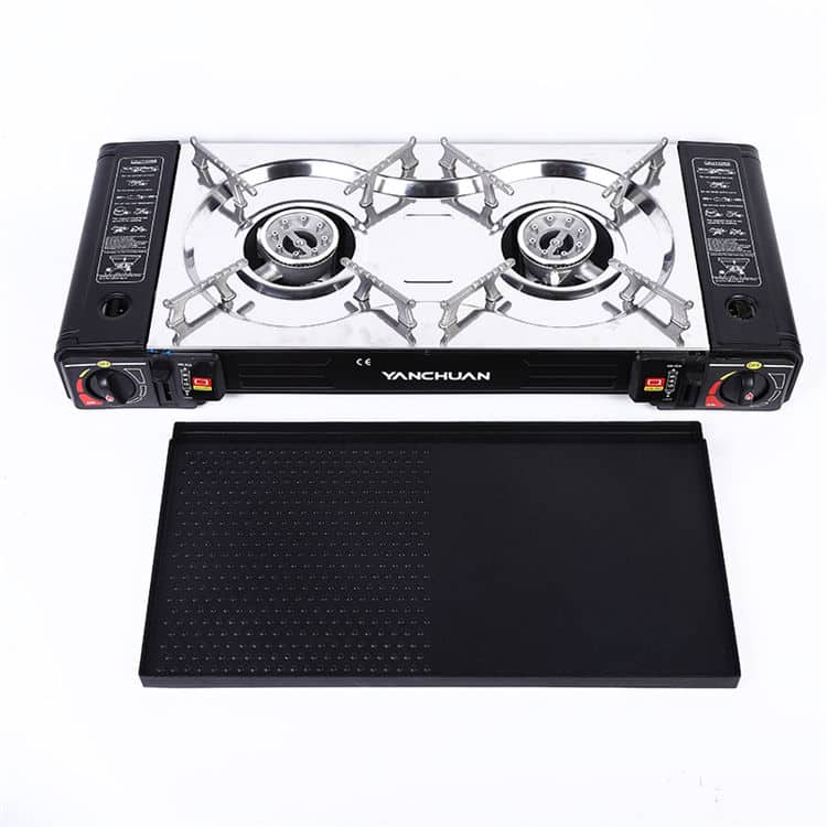 Portable Double-Burner Camping Stove – Fast & Safe Outdoor Cooking Anywhere