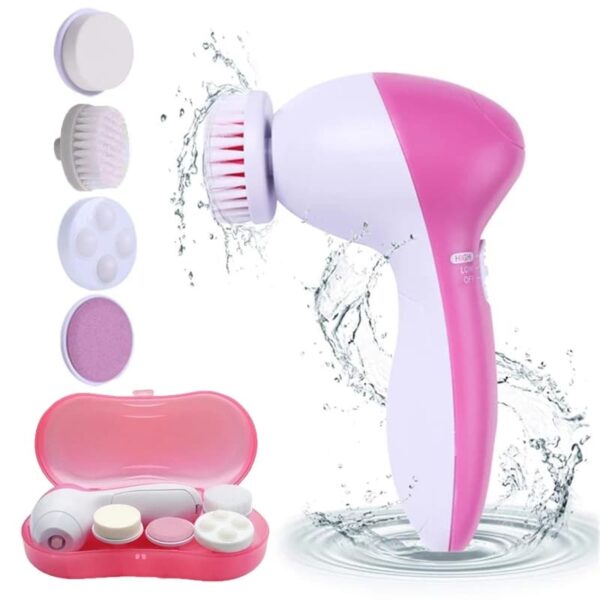 5-in-1 Facial Cleansing Brush – Deep Cleansing & Gentle Exfoliation for Radiant, Glowing Skin