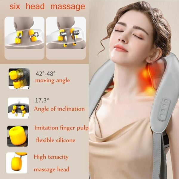 Smart Heated Neck & Shoulder Massager – Deep Relaxation & Instant Pain Relief
