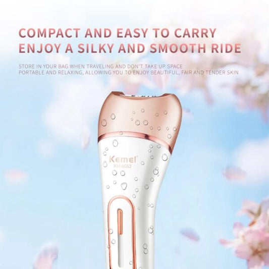 Kemei KM-6053 Women’s Hair Removal Device – Multi-Functional, Rechargeable & Ergonomic Design for Smooth, Silky Skin