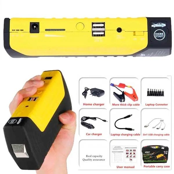 Car Battery Jump Starter with Tire Air Compressor – The Ultimate Emergency Saver