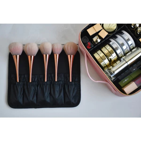 Large Makeup Bag with Built-in LED Mirror – Stylish Organization & Perfect Lighting Anywhere