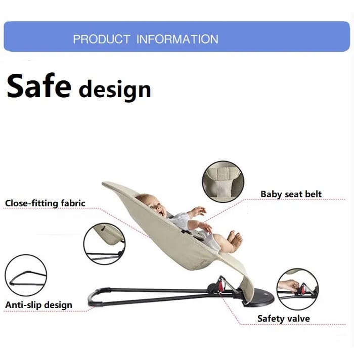 Baby Rocking Chair for Infants & Newborns – Adjustable Safety Belt, Suitable up to 2 Years 👶💤