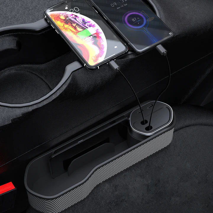 Smart Car Organizer with Wireless Charging – Perfect Storage & Fast Charging on the Go