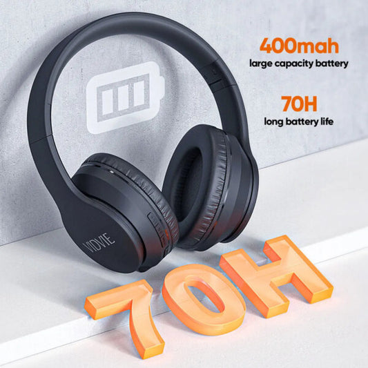 Vedvi Wireless Headset with Microphone – 70 Hours Battery Life + 1-Year Warranty