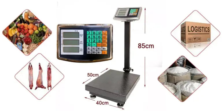 200kg Digital Electronic Floor Scale – Foldable with High-Definition LCD Display