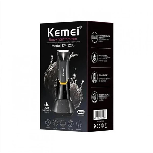 Special Offer 1+1: Kemei KM-3208 Full Body & Sensitive Area Trimmer for Men & Women – Two for the Price of One!